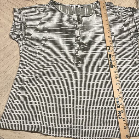 Notations Women's Long Sleeve Shirt Top Size XL Striped/Geometric Poly Blend - Picture 6 of 7